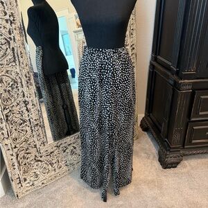 Black and White Polka Dot Maxi Skirt